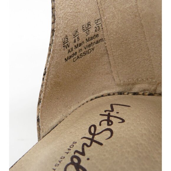 LifeStride Women's Fab Flex Cassidy Snakeskin Print Block Heel Sandals 7 Shoes N - Picture 5 of 8